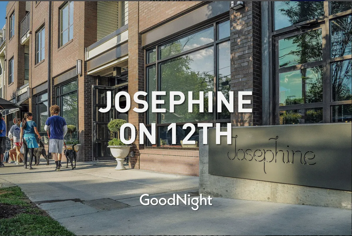 The exterior scene displays people walking dogs outside a friendly building, with planters and sunny weather creating a welcoming vibe. The scene highlights the pet-friendly nature of the property and its connection to walkable, green surroundings.